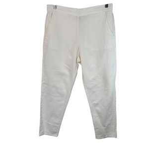 Coastalcore GAP White Linen Blend Capri Cropped Pants Small
